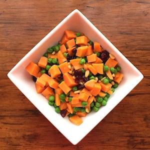 Sweet Potato Pine Nut Pea Salad