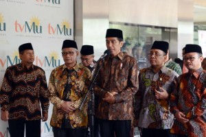Presiden Jokowi saat berkunjung ke PP Muhammadiyah, di Jakarta, Selasa (8/11) pagi. (Foto: Humas/Jay)