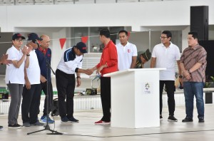 Presiden Jokowi usai meresmikan salah venue hari ini, Sabtu (2/12). (Foto: Humas/Jay)