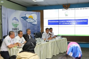 The Climatology the Meteorology, Climatology, and Geophysics Agency (BMKG) press conference on the Dry Season Predictions in Jakarta, Wednesday (6/3). (Photo by: The BMKG PR).