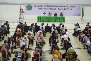 Seleksi Petugas Haji Non Kloter Tingkat Pusat Tahun 2019 di Asrama Haji Pondok Gede, Jakarta, Kamis (4/4). (Foto: Kemenag)