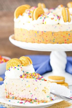 No bake birthday cheesecake funfetti
