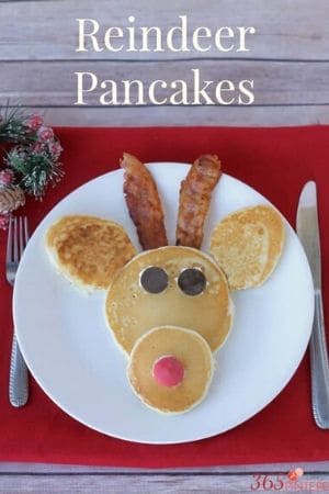 Easy Reindeer Pancakes for kids