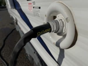 My Zero-G hose filling up my travel trailer. best drinking water hose for rv zero g the camping nerd