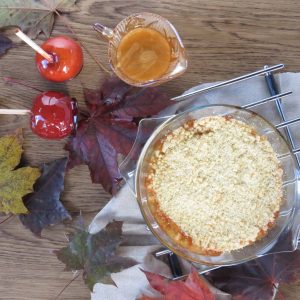 Toffee Apple Crumble; gluten free and dairy free