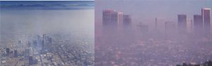 Photochemical smog at Los Angeles, on 29 January 2004