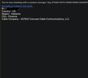 how to track IP location on omegle