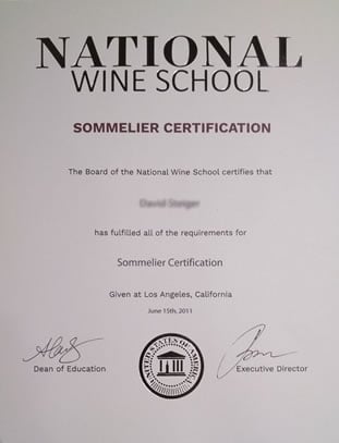 NWS Sommelier Certificate