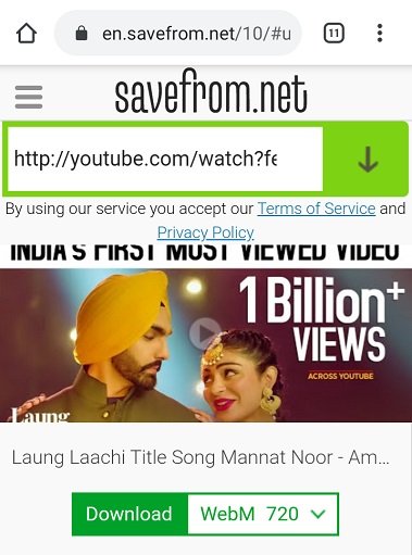 Download youtube videos from savefrom.net