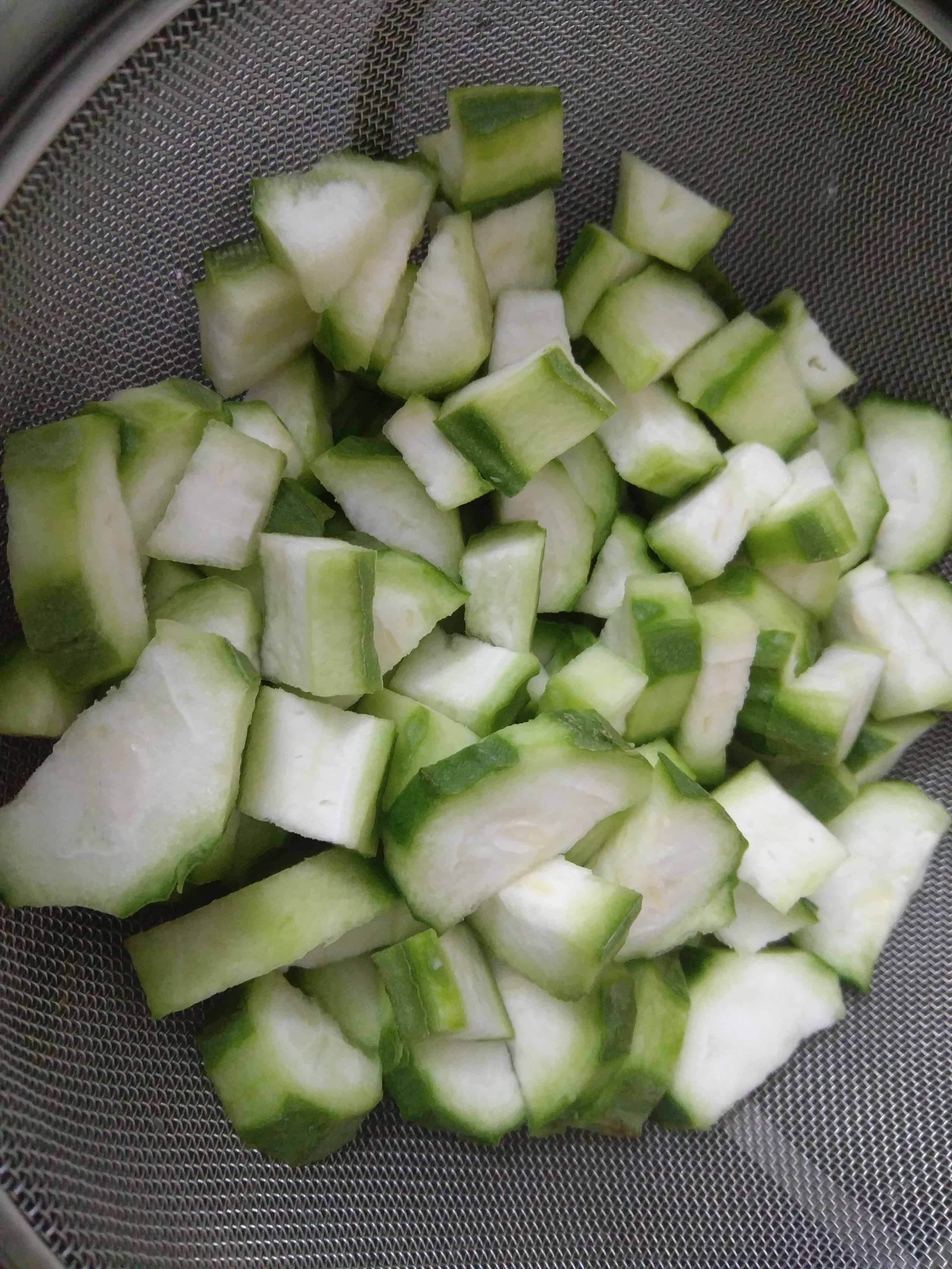 Wash and Peel the Turai or Ridge Gourd