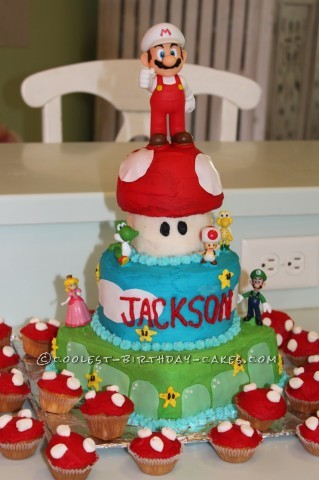 Superest Super Mario Birthday Cake No Fondant Required
