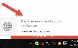 Push notification example in Chrome
