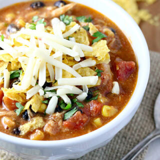 Slow Cooker Chicken Enchilada Soup