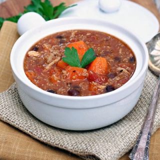Sweet Potato, Quinoa and Chicken Chili