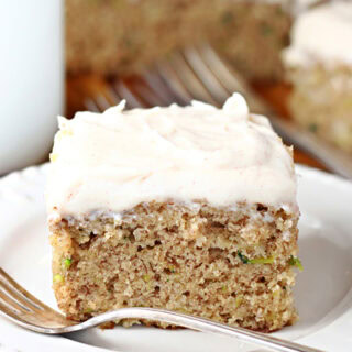 Zucchini Banana Snack Cake with Cream Cheese Frosting