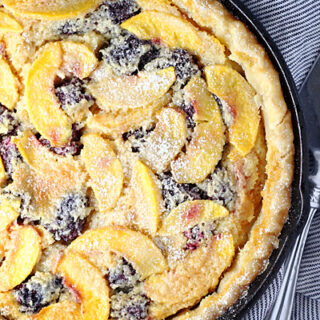 Blackberry Peach Buttermilk Pie