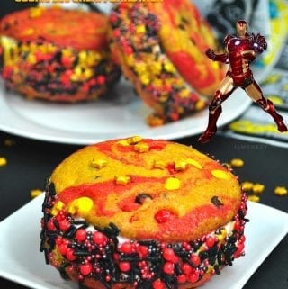 Iron Man Cookie Ice Cream Sandwich