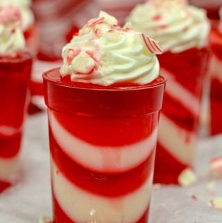 Candy Cane Jello Shots
