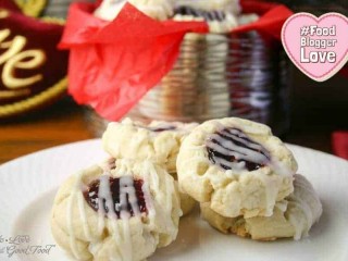 Lemon Raspberry Thumbprint Cookies
