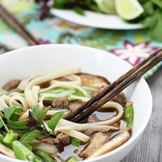 Vietnamese Rice Noodle Soup with Beef