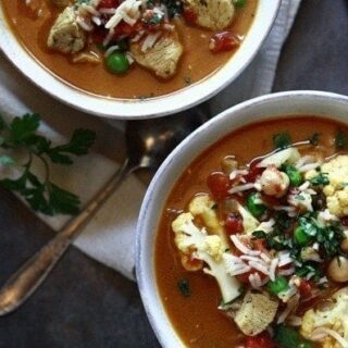 Curried Chicken, Chickpea, and Rice Soup