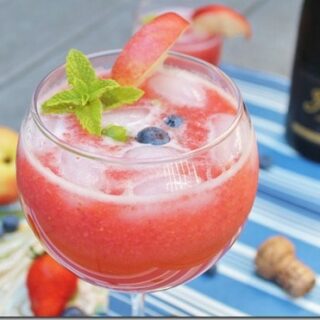 Strawberry Nectarine Lime Bellini