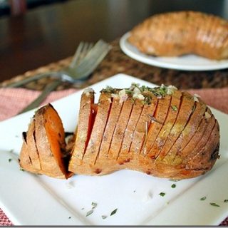 Rosemary Hasselback Sweet Potatoes