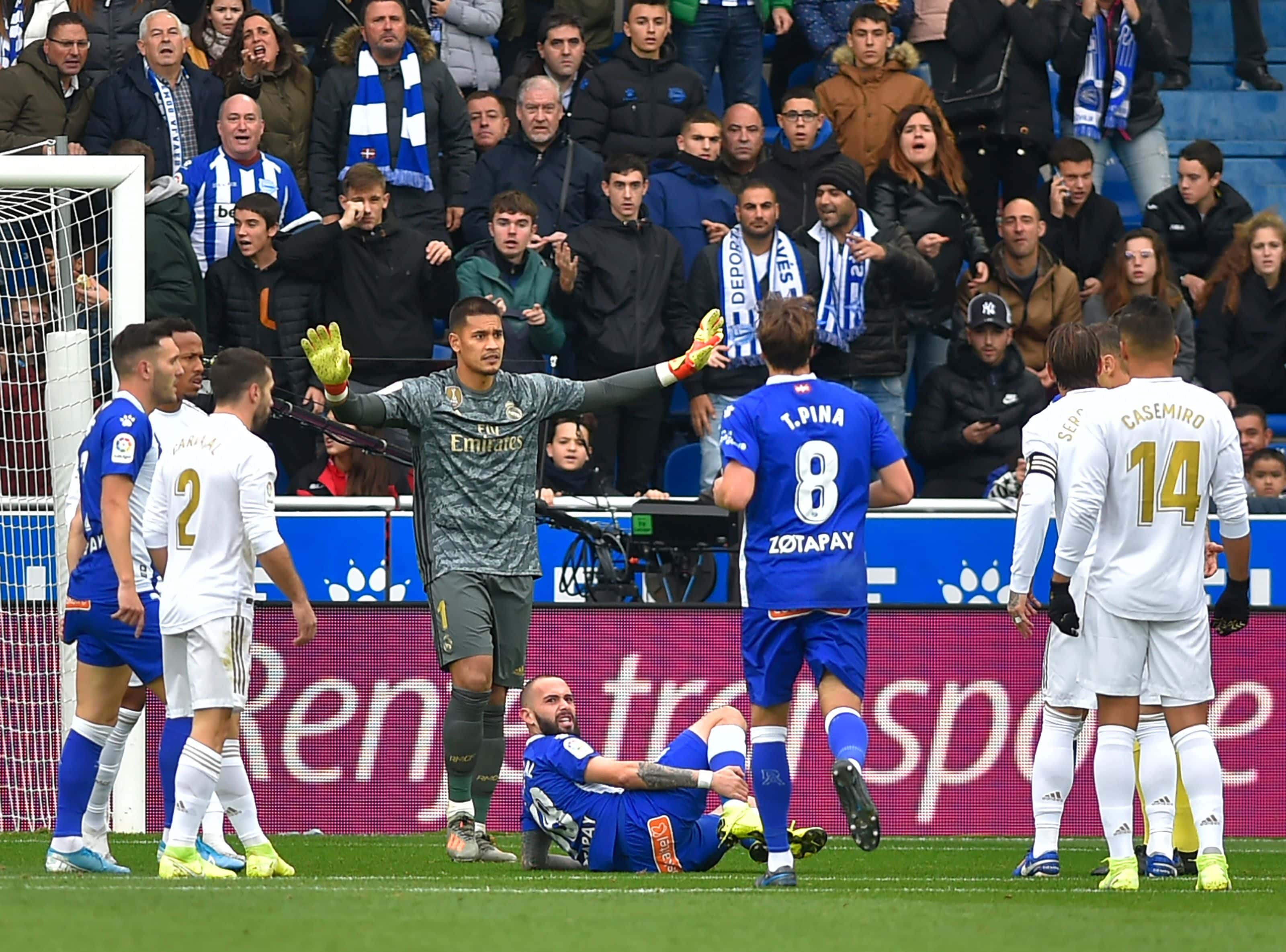 Areola held his own in the box. (Photo by Ander Gillenea/AFP via Getty Images)