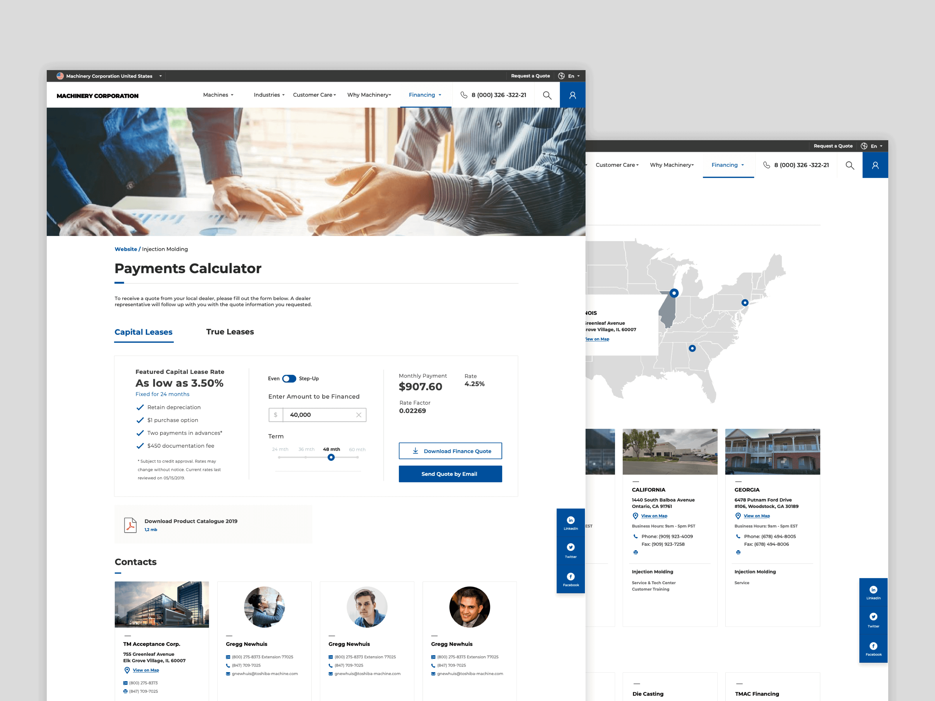 Website for industrial machinery manufacturer 3