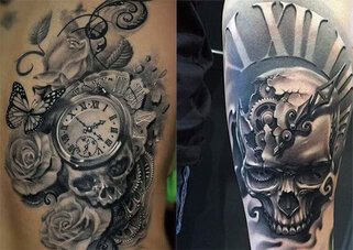 Tatuajes De Calaveras Con Reloj Decalaveras Com Es