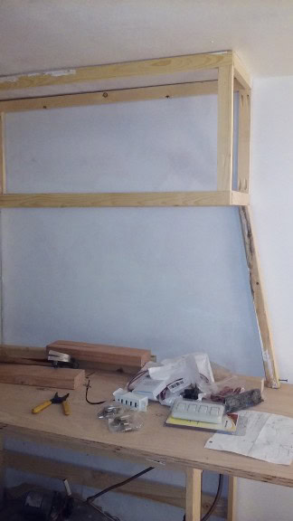 The electrical 'stuff' finding logical homes for the needed items