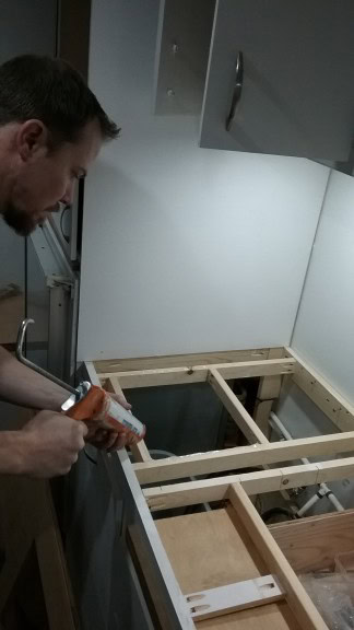 siliconing it in place