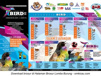 Brosur Lomba Burung Berkicau IBC Cup, Jakarta, 31 Januari 2016