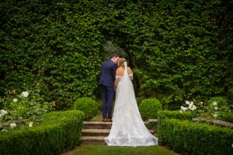 Bride and Groom at Langshott Manor 3