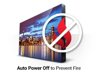 Video Wall Auto Power OFF to Prevent Fire