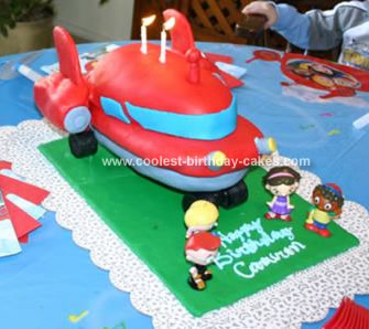 Awesome Homemade 3d Little Einstein Rocket Cake