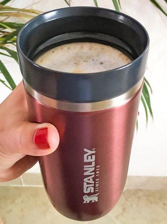 Ceramic Travel Mug Wine Red