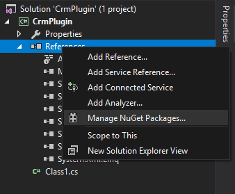 Open nuget manager