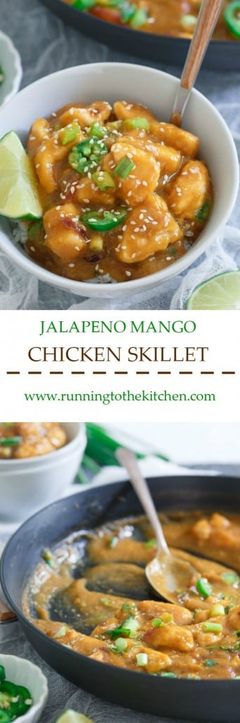 25 minute jalapeno mango chicken skillet