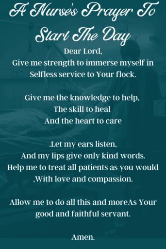 Nurse's Prayer for The Start of Day