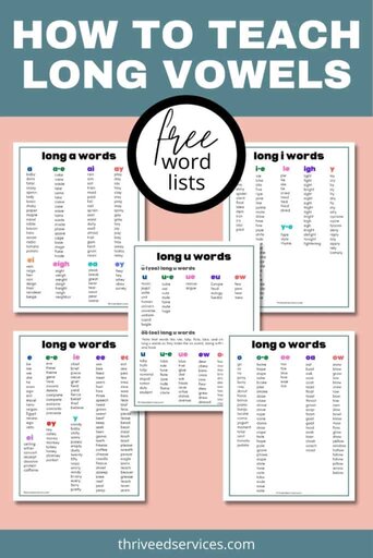 pics Long Vowel I Sound Words List long vowel sounds word lists