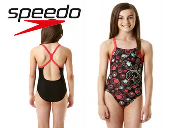 Costum inot Speedo Allover Rippleback pentru fete si fetite Costum inot Speedo Allover Rippleback pentru fete si fetite