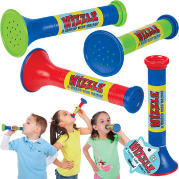 Wizzle Kids blowing Wizzles