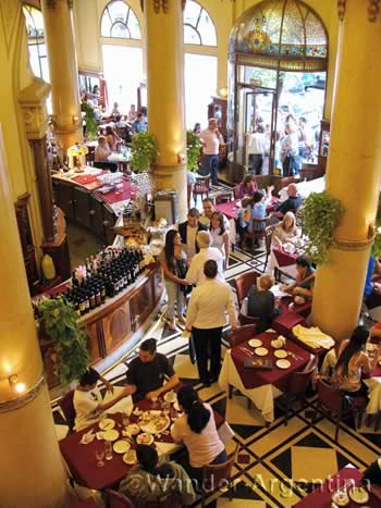 WA-lasvioletas-birdseye A birds eye view of the bustling, historic Las Violetas cafe