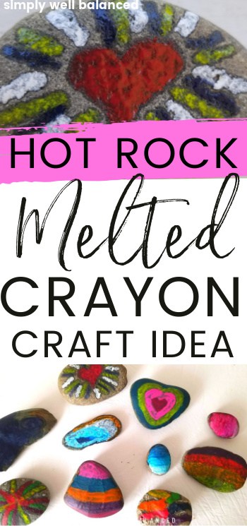 Hot Rock Melted Crayon Craft Idea for kids and adults