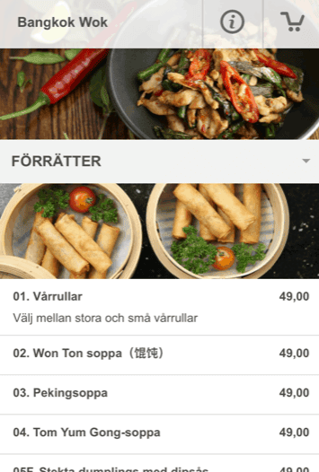 Bangkok Wok Uddevalla - Beställa thai mat och kinesiska mat online