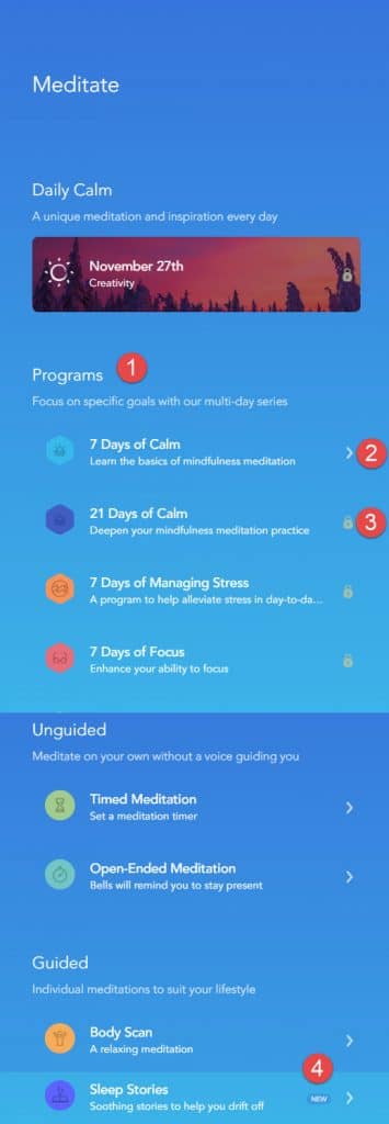 Sample of Calm programs