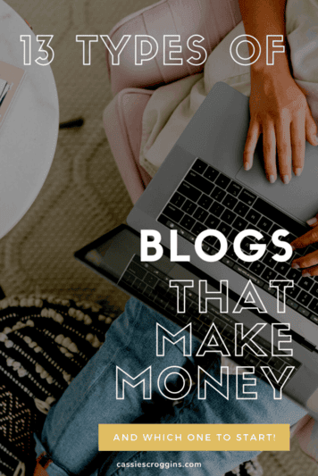 13 types of blogs that make money