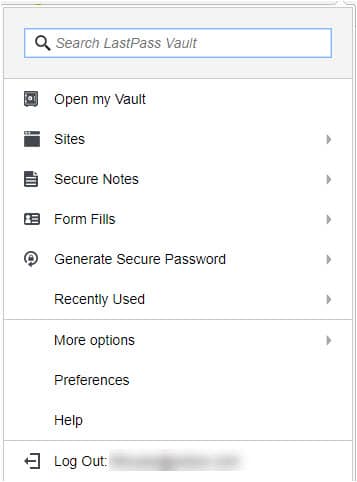 Example of a password manager
