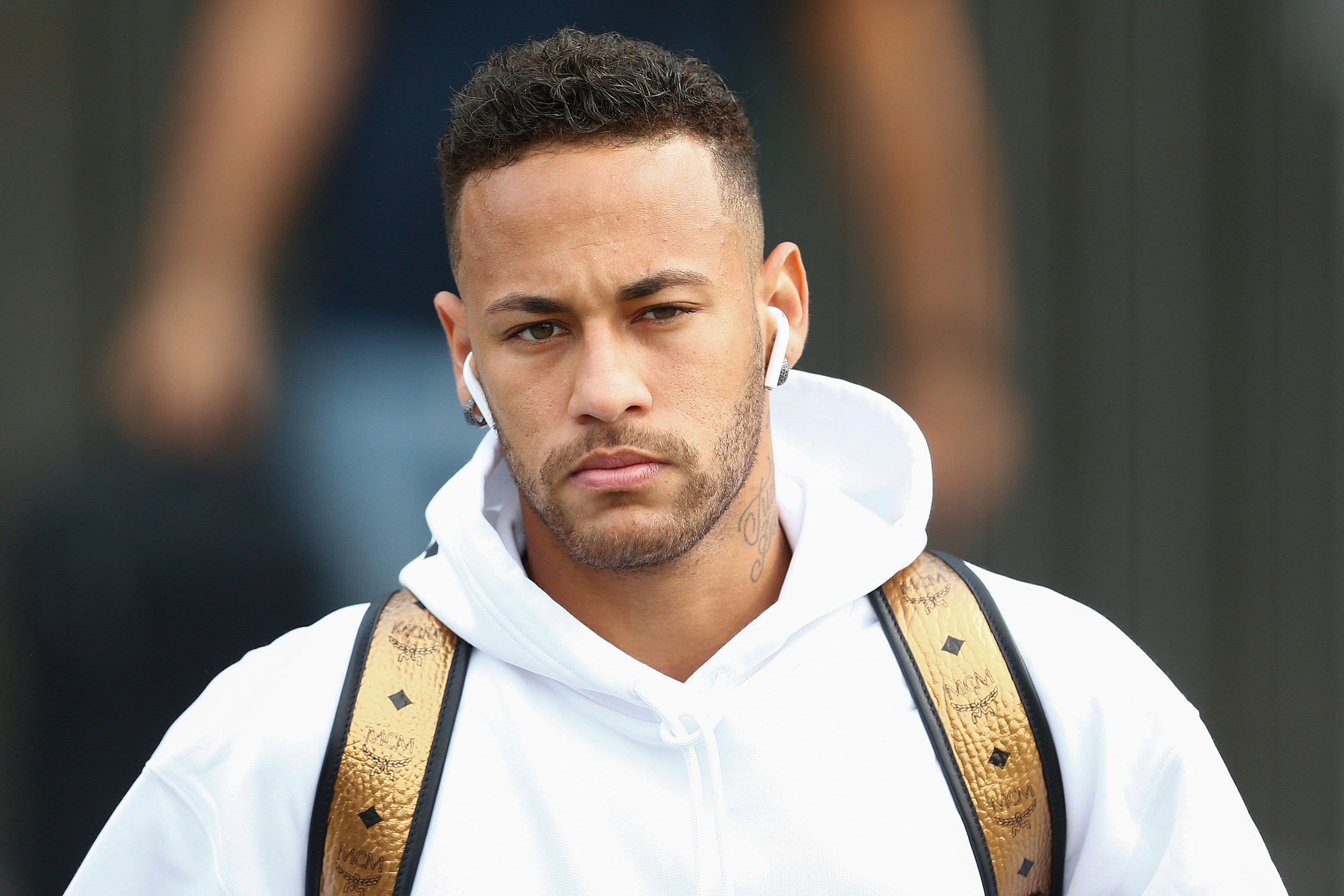 Flying high already in the Copa Ameria, Neymar ready to make his mark. (Photo by Benjamin CREMEL / AFP) (Photo credit should read BENJAMIN CREMEL/AFP/Getty Images)